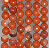 12MM Red Brecciated Jasper Gemstone Faceted Round Loose Beads 7 inch Half Strand (80002055 H-A66)