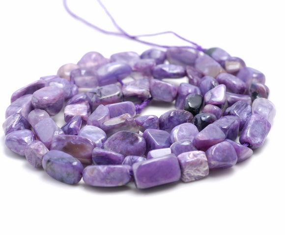 5-6MM Charoite Gemstone Pebble Nugget Granule Loose Beads 15.5 inch Full Strand (80002066-A9)