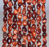 5-6MM Red Tiger Eye Gemstone Pebble Nugget Granule Loose Beads 15.5 inch Full Strand (80002067-A9)