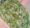 7-8MM Green Quartz Gemstone Pebble Nugget Granule Loose Beads 15.5 inch Full Strand (80002068-A9)