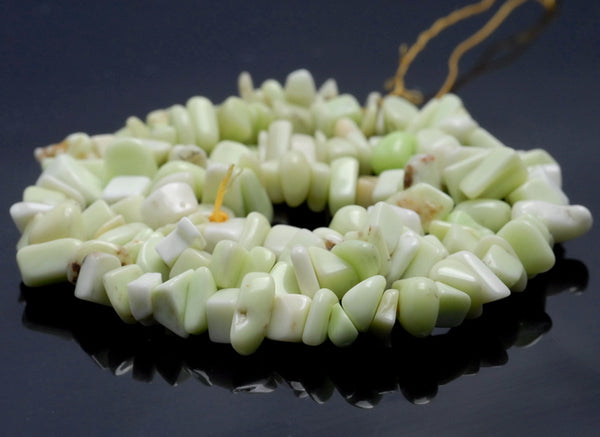 7-8MM Lemon Jade Gemstone Pebble Chip Loose Beads 15.5 inch (80002075-A10)