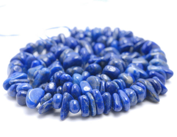 7-8MM Lapis Lazuli Gemstone Pebble Chip Loose Beads 15.5 inch (80002077-A10)