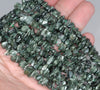 7-9MM Seraphinite Gemstone Pebble Chip Loose Beads 15.5 inch (80002079-A10)