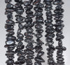 8-9MM Black Tourmaline Gemstone Pebble Chip Loose Beads 16 inch (80002081-A10)