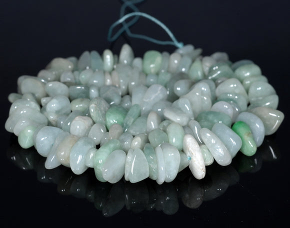 8-10MM Jade Gemstone Pebble Nugget Chip Loose Beads 15.5 inch (80002085-A11)