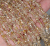 5-6MM Golden Rutilated Quartz Gemstone Pebble Nugget Chip Loose Beads 34 inch (80002092-A11)