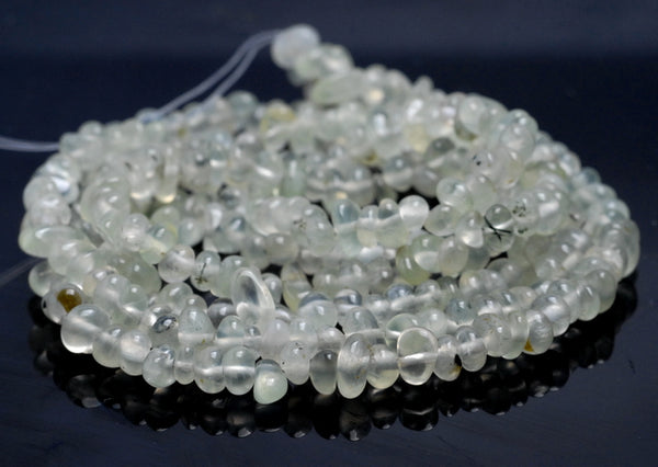 5-6MM Prehnite Gemstone Pebble Nugget Chip Loose Beads 34 inch (80002096-A12)