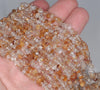 5-6MM Bronze Rutilated Quartz Gemstone Pebble Nugget Chip Loose Beads 34 inch (80002098-A12)