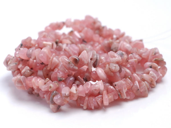 6-7MM Rhodochrosite Gemstone Pebble Nugget Chip Loose Beads 34 inch (80002099-A12)