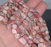 8-9MM Rhodochrosite Gemstone Pebble Nugget Granule Loose Beads 15.5 inch Full Strand (80002107-A12)