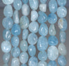 8-9MM Aquamarine Gemstone Nugget Pebble Loose Beads 15.5 inch Full Strand (80002108-A8)