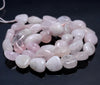 8-9MM Morganite Gemstone Nugget Pebble Loose Beads 15.5 inch Full Strand (80002109-A8)