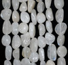 8-9MM White Moonstone Gemstone Nugget Pebble Loose Beads 15.5 inch Full Strand (80002114-A8)