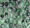 9-10MM Ruby Zoisite Gemstone Nugget Pebble Loose Beads 15.5 inch Full Strand (80002119-A8)