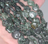 10-11MM Seraphinite Gemstone Nugget Pebble Loose Beads 15.5 inch Full Strand (80002122-A8)