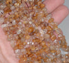 7-9MM Bronze Rutilated Quartz Gemstone Pebble Chip Loose Beads 15.5 inch (80002128-A7)