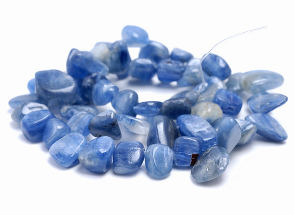 10-12MM Kyanite Gemstone Pebble Nugget Chip Loose Beads 15.5 inch (80002134-A7)