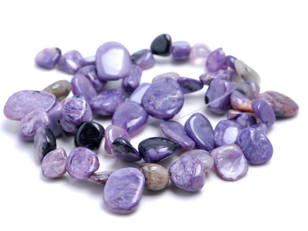 10-12MM Charoite Gemstone Pebble Nugget Chip Loose Beads 15.5 inch (80002135-A7)