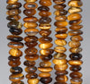 9-10MM Yellow Tiger Eye Gemstone Rondelle Slice Loose Beads 16 inch Full Strand (80002138-A6)