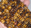 9-10MM Yellow Tiger Eye Gemstone Rondelle Slice Loose Beads 16 inch Full Strand (80002138-A6)