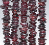 10-12MM Red Garnet Gemstone Rondelle Slice Loose Beads 16 inch Full Strand (80002139-A6)