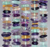 10-12MM Rainbow Fluorite Gemstone Rondelle Slice Loose Beads 16 inch Full Strand (80002141-A6)