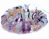 10-12MM Rainbow Fluorite Gemstone Rondelle Slice Loose Beads 16 inch Full Strand (80002141-A6)