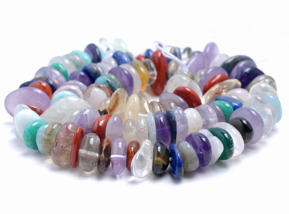 10-12MM Multi Quartz Gemstone Rondelle Slice Loose Beads 16 inch Full Strand (80002142-A6)