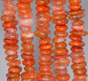 10-12MM Natural Red Agate Gemstone Rondelle Slice Loose Beads 16 inch Full Strand (80002144-A6)