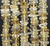 10-12MM Lemon Quartz Gemstone Rondelle Slice Loose Beads 16 inch Full Strand (80002145-A6)