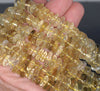 10-12MM Lemon Quartz Gemstone Rondelle Slice Loose Beads 16 inch Full Strand (80002145-A6)