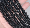 10-12MM Black Tourmaline Gemstone Rondelle Slice Loose Beads 15.5 inch Full Strand (80002147-A5)