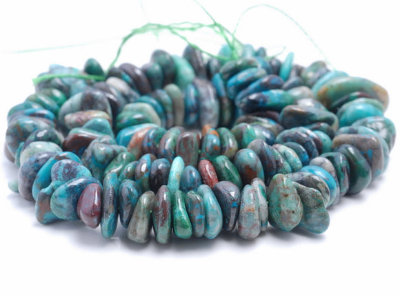 10-12MM Chrysocolla Gemstone Rondelle Slice Loose Beads 16 inch Full Strand (80002149-A5)