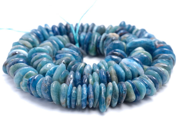 10-12MM Apatite Gemstone Rondelle Slice Loose Beads 15.5 inch Full Strand (80002150-A5)