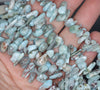 11-14MM Dominican Larimar Gemstone Pebble Nugget Chip Loose Beads 15 inch (80002161-A2)