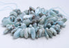 11-14MM Dominican Larimar Gemstone Pebble Nugget Chip Loose Beads 15 inch (80002161-A2)