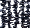 12-14MM Black Tourmaline Gemstone Stick Pebble Chip Loose Beads 15.5 inch (80002164-A10)