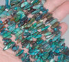 12-14MM Chrysocolla Gemstone Stick Pebble Chip Loose Beads 15.5 inch (80002165-A35)