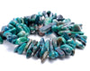 12-14MM Chrysocolla Gemstone Stick Pebble Chip Loose Beads 15.5 inch (80002165-A35)