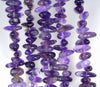 12-14MM Amethyst Gemstone Stick Pebble Chip Loose Beads 15.5 inch (80002169-A10)