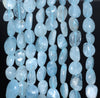 6-7MM Aquamarine Gemstone Pebble Nugget Granule Loose Beads 15.5 inch Full Strand (80002170-A2)