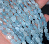 6-7MM Aquamarine Gemstone Pebble Nugget Granule Loose Beads 15.5 inch Full Strand (80002170-A2)