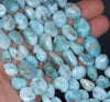 11-13MM Larimar Gemstone Pebble Nugget Granule Loose Beads 15.5 inch Full Strand (80002178-A2)