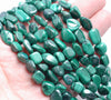 6-7MM Green Malachite Gemstone Pebble Nugget Granule Loose Beads 15 inch Full Strand (80002188-A35)