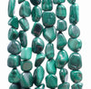 8-9MM Green Malachite Gemstone Pebble Nugget Granule Loose Beads 15 inch Full Strand (80002189-A2)