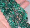 9-10MM Malachite Gemstone Grade AB Pebble Nugget Granule Loose Beads 15.5 inch Full Strand (80002190-A0)