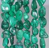 9-10MM Malachite Gemstone Pebble Nugget Granule Loose Beads 15.5 inch Full Strand (80002191-A0)