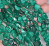 9-10MM Malachite Gemstone Pebble Nugget Granule Loose Beads 15.5 inch Full Strand (80002191-A0)