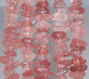 10-12MM Strawberry Lepidocrocite Quartz Gemstone Pebble Nugget Chip Loose Beads 16 inch (80002194-A0)