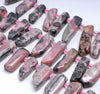 20-30MM Rhodochrosite Gemstone Graduated Stick Loose Beads 16 inch Full Strand (80002199-A13)